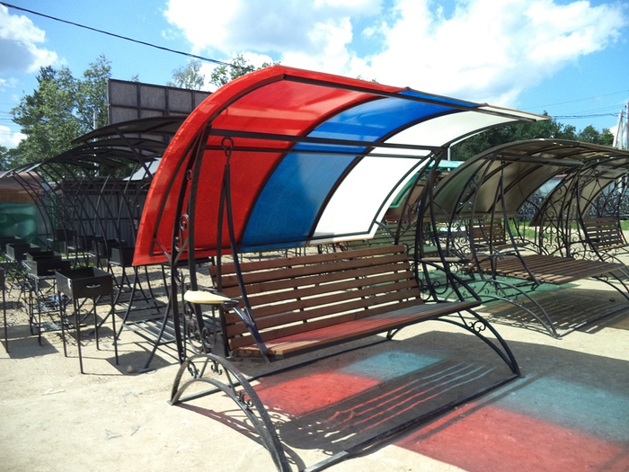 Садовые качели кованные раскладные в Московской области